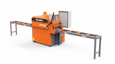 MR200 Double Arbor Multirip with infeed and outfeed tables